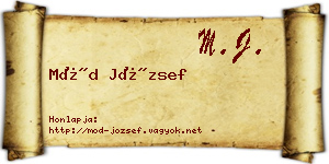 Mód József névjegykártya