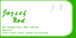 jozsef mod business card